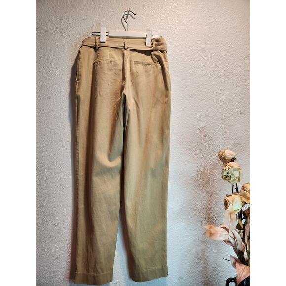 Grey Jason Wu High-Waisted ‎ Pants silk Belt waist 28 Beige Luxury Designer - Picture 3 of 4